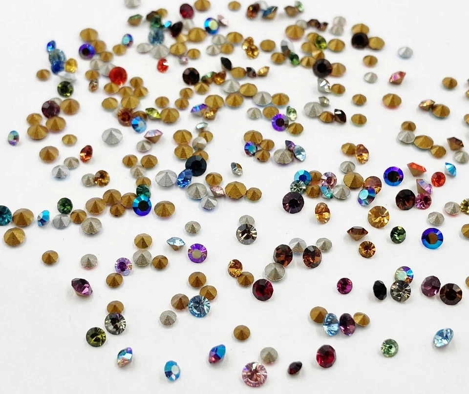 300 Vintage Swarovski Crystal 2mm. To 3mm. Tiny Rhinestones - Jewelry Repair J49 - Image 4 of 4