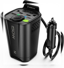 150W Car Power Inverter, 12V DC to 110V AC Plug Adapter Outlet...