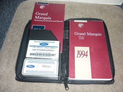 1994 MERCURY GRAND MARQUIS OWNERS MANUAL IN DLX CASE | eBay