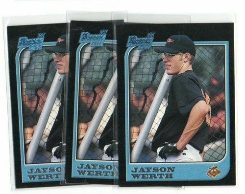 JAYSON WERTH BALTIMORE ORIOLES 1997 BOWMAN 3X ROOKIE RC LOT