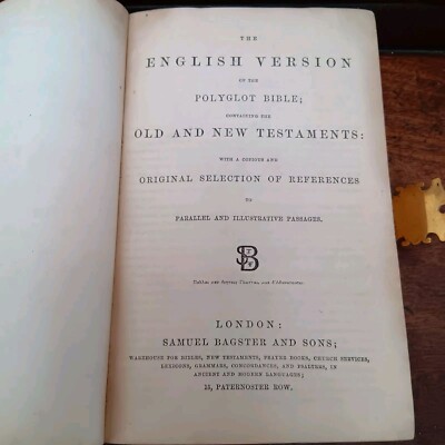 Die englische Version der polyglotten Bibel, dritte Auflage, 1816-1860, Bagster, HB