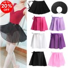 Girls Kids Dancewear Chiffon Ballet Tutu Gymnastics Skate Wrap Scarf Dance Skirt