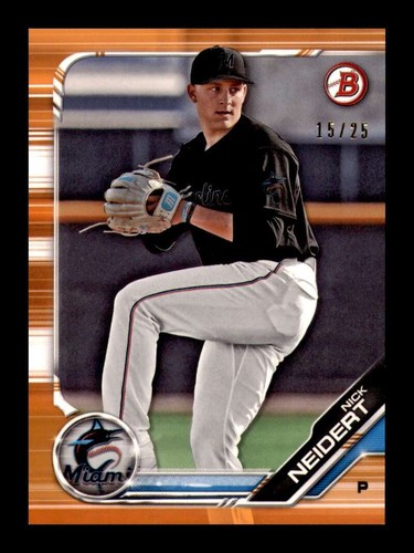 2019 Bowman Prospects Orange Nick Neidert #BP-8 Miami Marlins Rookie RC /25