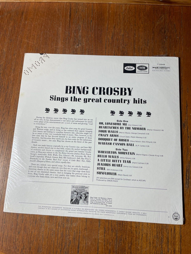 Bing Crosby “Sings The Great Country Hits” LP 1965 BRAND NEW SEALED - Picture 2 of 2