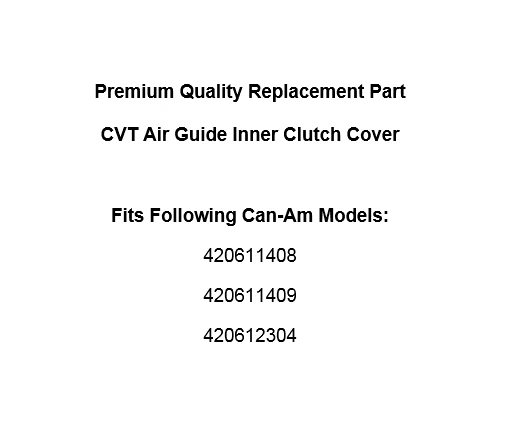 Caltric CVT Air Guide Inner Cover fits Can-Am 420611408 420611409 420612304 - Image 4 of 4