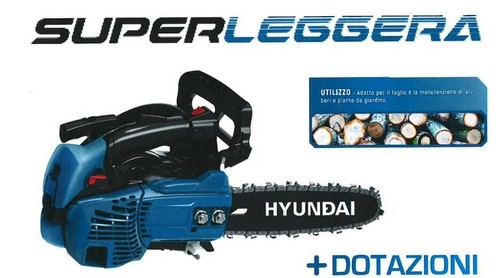 Motosega Da Potatura 2 Tempi 25cc Super Leggera 2,5Kg 25cm Hyundai 35520 - Foto 6 di 6