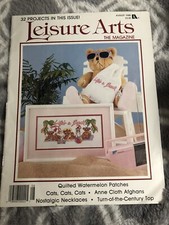 Leisure Arts Magazine, August 1988 cross Stitch, Crochet, Knitting, Quilting...