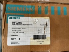 HF221N Siemens Heavy Duty Safety Switch 2 pole 30 amp 240 volt Nema 1