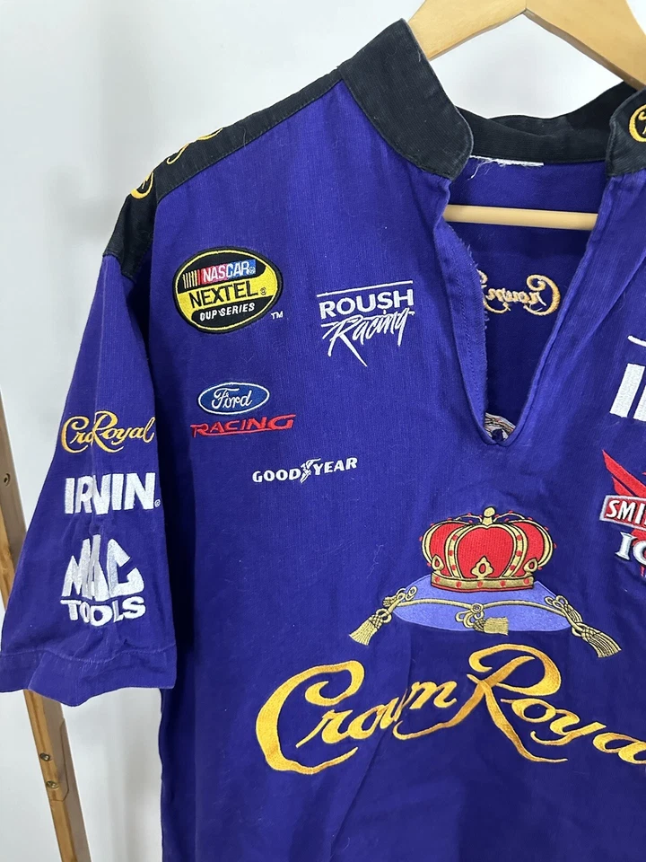Camisa De Colección Kurt Busch Crown Royal Irwin Nascar Nextel Pit Crew Talla 2XL Foto 4 de 4
