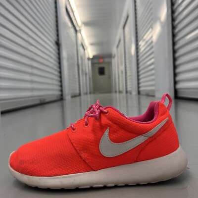 Nike Roshe Run 599729-608 Lava Glow Low Lace Sneakers Shoes Girls Youth US  Sz 7Y