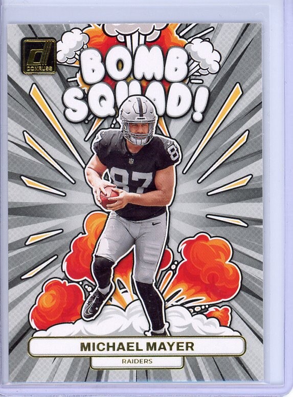 2023 Panini Donruss Michael Mayer Bomb Squad Rookie Card!! Las Vegas Raiders!!