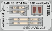 MW22 Eduard FE1204 Me 163B Seatbelts Steel 1/48 Zoom Set For Gaspatch Models