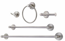 Sheffield Home 5 Piece Bathroom Accessory Set in Brushed Nickel Finish