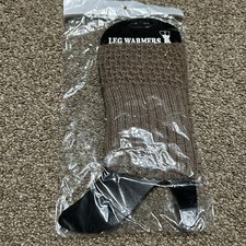 NEW PAIR of LEG WARMERS Brown Textured Gold Rhinestones Accents Still Sealed