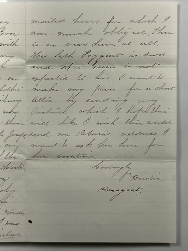1868 Coudersport, Pennsylvania Handwritten Letter Beautiful Handwriting - Picture 4 of 5