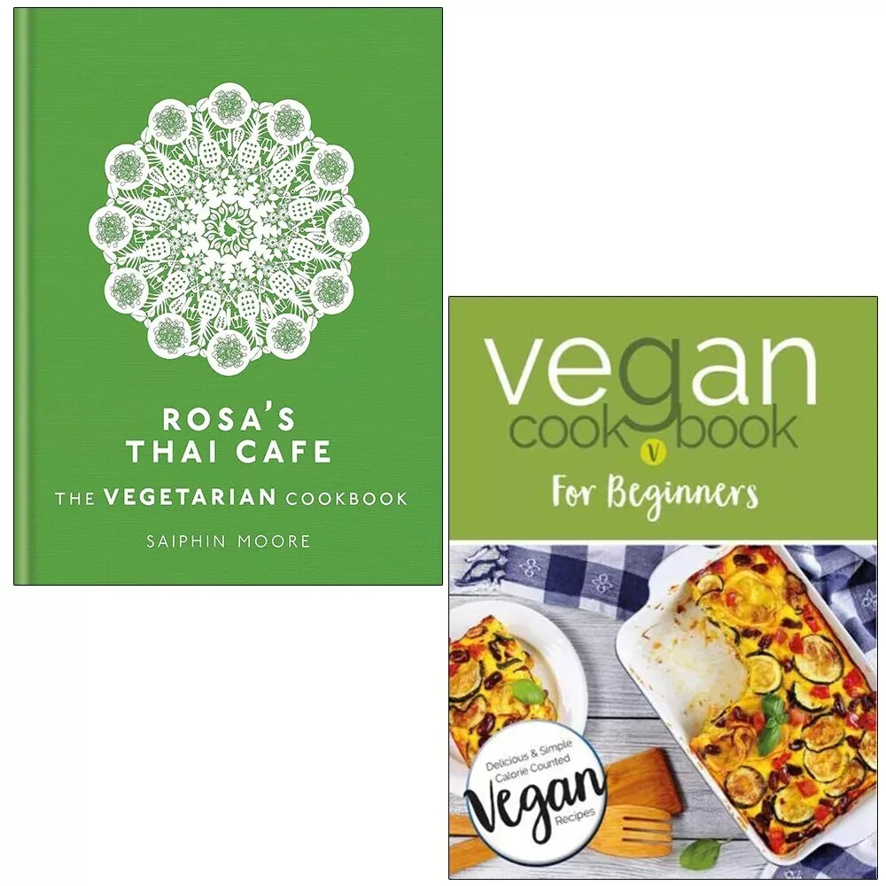 Rosa's Thai Cafe Saiphin Moore (HB), Vegan Cookbook For Beginners 2 Books Set - Image 3