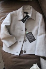 Claudia Strater Grey Jacket New Quality Wool + Linen Luxe Sheen Uk12 £495 Bnwt