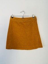 J Crew Factory Mustard Corduroy Skirt, Sz 0, Preppy Corduroy A Line Mini Skirt