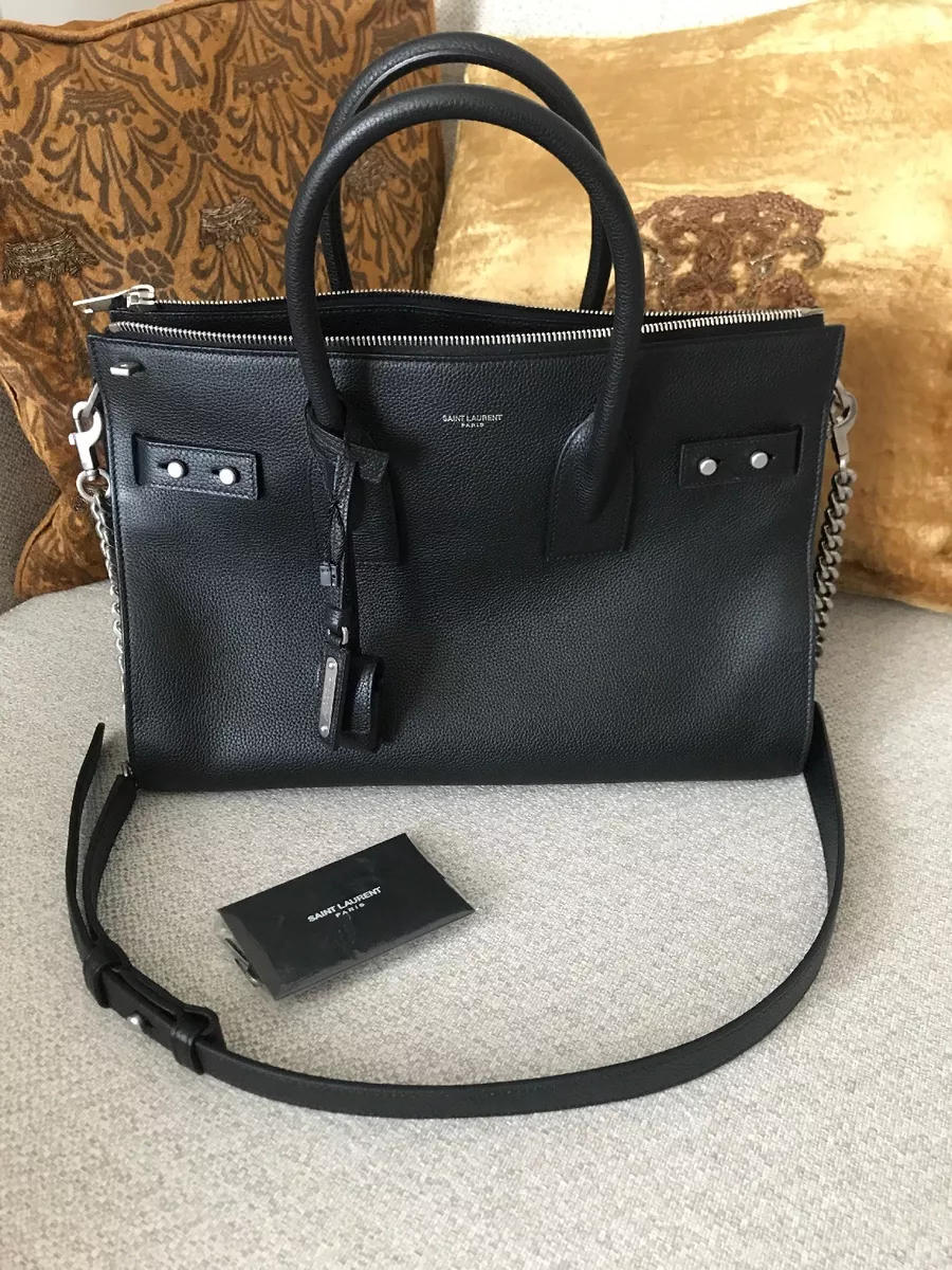 Saint Laurent Sac De Jour Small Souple En Cuir Grainé in Black