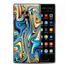 Skins Decal Wrap for Samsung Note 9 - blue orange psychadelic oil slick