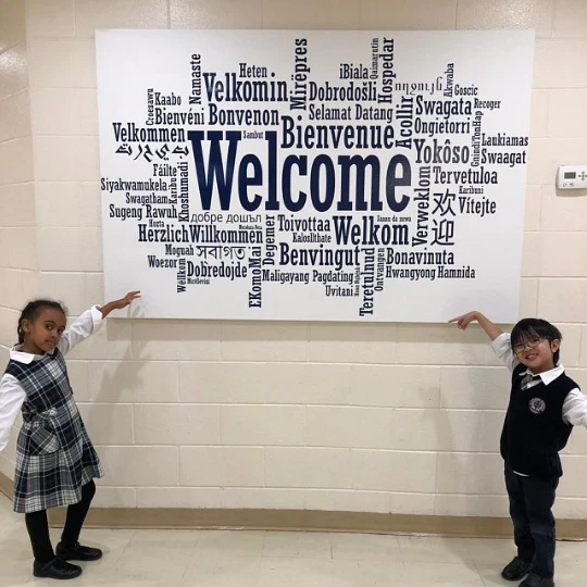 欢迎语言标志欢迎墙贴花贴纸多种语言 se142 — 第 3/4 张图片