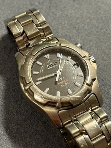 Seiko Kinetic Titanium SQ 100 3M22 0C40 Damen Lady Titanium - Bild 3 von 10