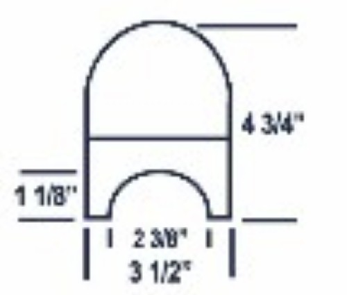 Marine Boat Dock Cushion Fender Bumper Fits 2 3/8” Pipe DC-3SO - Picture 2 of 3