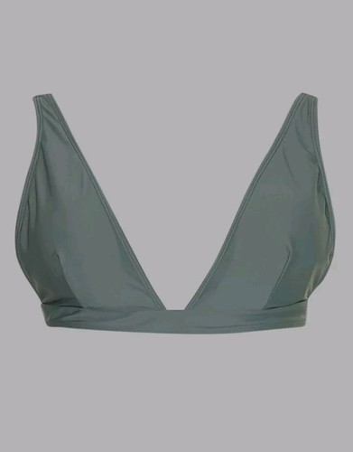 Boohoo Fuller Bust Plunge Bikini Crop Top Sz 36DD