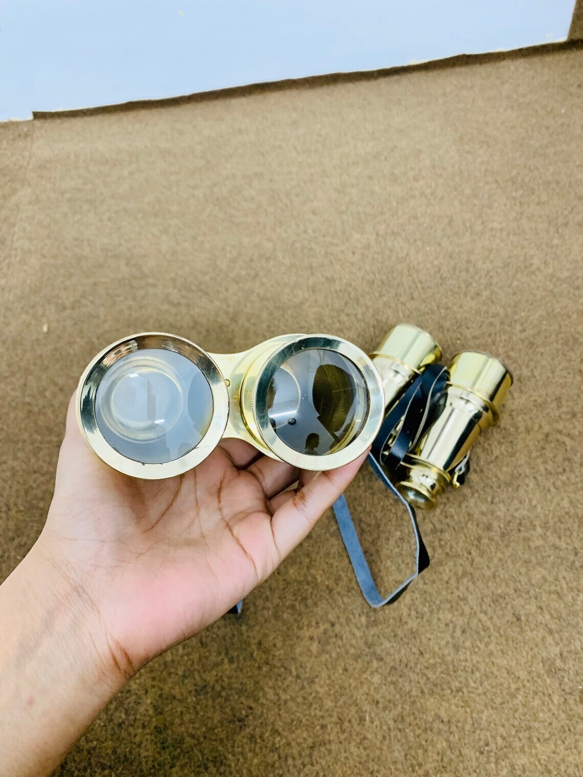 Brass Working Binocular Nautical Marina Military Navy Vintage Brass