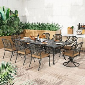 9PCS  Patio Dining Table Sets Outdoor Garden Patio Table and Chair Set furniture