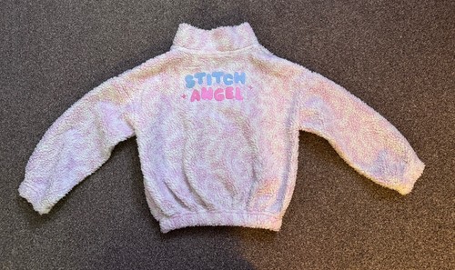 Disney Lilo & Stitch Fleece Jacket | Stitch And Angel | Girl Pink Fleece Coat - Picture 4 of 4