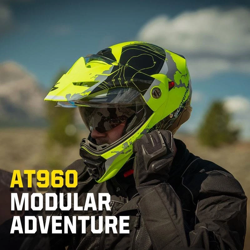 Scorpion EXO-AT960 Helmet Dual Sport Modular Flip Up Inner Shield DOT ECE XS-3XL - Image 2 of 4