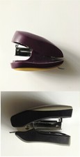 Cute Mini Stapler Staple Storage St Remover 3-in-1 Purple Grey School Office