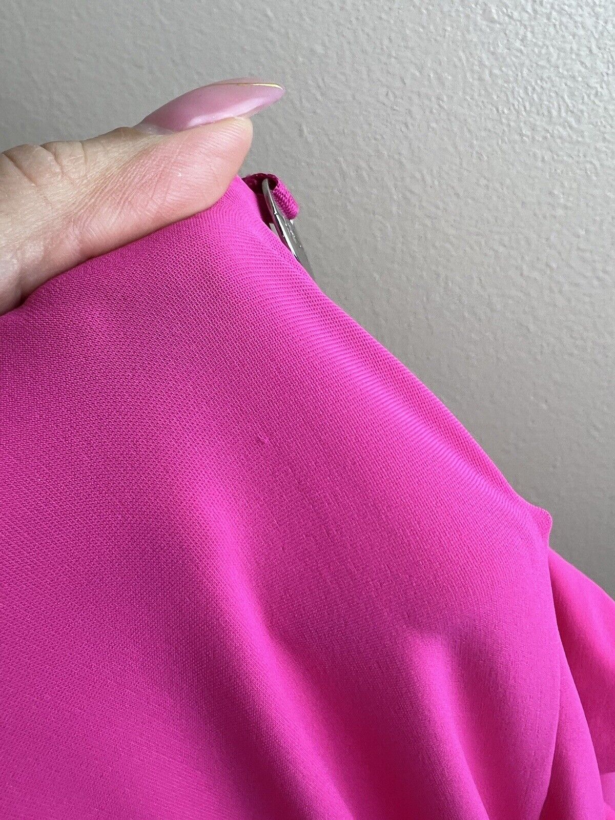 High Tech Pink Asymmetric Dress Size 2 Claire Cam… - image 10