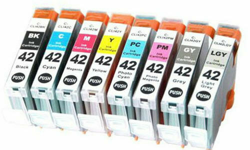 CLI-42 8 Pk Compatible Ink Cartridges replaces Canon 42 for Pixma Pro 100 - Afbeelding 1 van 1