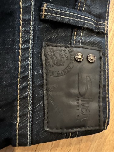 Silber Jeans Nash Herren Größe 38x32 gerades Bein Indigo Denim Co.Hose - Bild 8 von 14