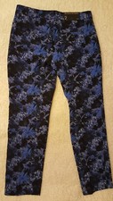 Banana Republic Pants Women's Size 2 Avery Angela Ankle Blue Floral NWT