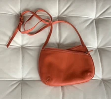 ILI Purse GENUINE LEATHER double zipper magnetic snap pocket shoulder handbag