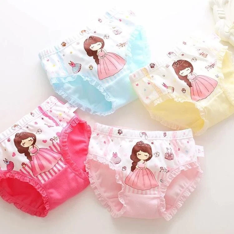 5 Pack Cotton Panties Kids Soft Knickers Underwear Little Girls Briefs 2-12  Yrs