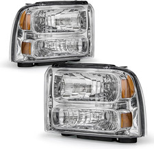 Headlight Assembly Compatible with 2005 2006 2007 Ford F250 F350 F450 F550 Super