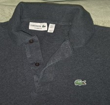 Lacoste Golf Polo Shirt Dark Gray/Grey Alligator Woman Small Classic Fit