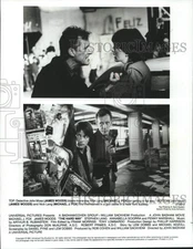 1991 Press Photo James Woods and Michael J. Fox in "The Hard Way" - mjc29906