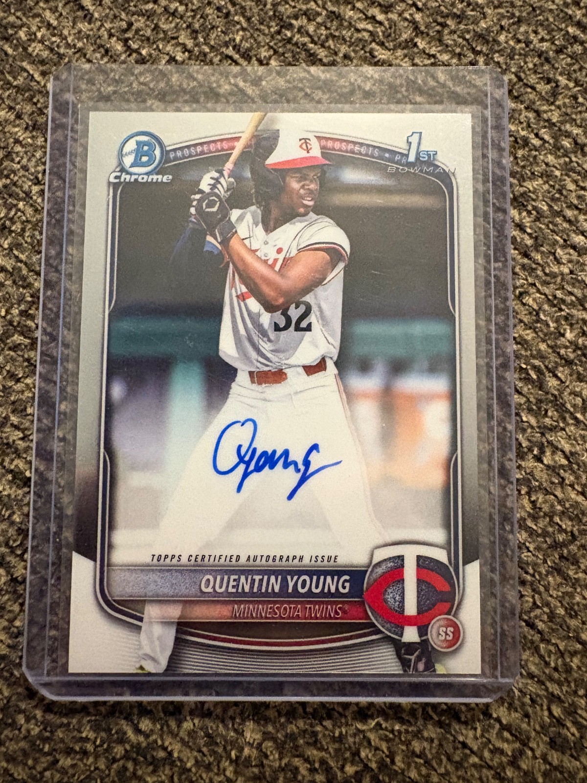 2025 Bowman Draft - Chrome Prospect Autographs Quentin Young #CPA-QY (AU, RC)