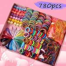Girls Colorful Hair Bands Nylon Elastic Rubber Ponytail Holders Scrunchies