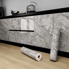 Thickened Marble Vinyl flooring Roll Peel and Stick Bathroom Shower Wallpaper