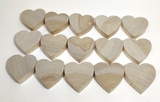 15 Unfinished Wood Hearts 2-1/2" Tall 2-5/8 Wide 3/4" Thick Valentines day craft