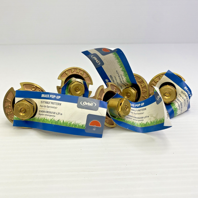 #ad #ad Set of 5 Full Brass Pop Up Nozzle 15 Ft Half Pattern 1 2in Inlet 54071 New $34.99