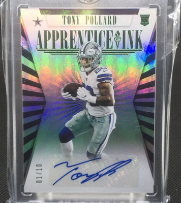 Panini 2019 Passing the Torch Tony Pollard RC Auto AI-TP Green /10