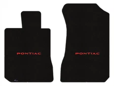 Lloyd Classic Loop Front Mats for '88-93 Pontiac LeMans w/Red on Black Pontiac