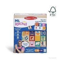 Melissa  Doug Ms. Rachel Wooden Learning Blocks New with Box